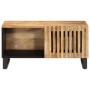 Mesa de centro de madera maciza de mango rugosa 80x51x40 cm de , Mesas de centro - Ref: Foro24-377456, Precio: 77,95 €, Descu...