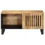 Mesa de centro de madera maciza de mango rugosa 80x51x40 cm by , Coffee table - Ref: Foro24-377456, Price: 77,23 €, Discount: %