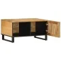 Mesa de centro de madera maciza de mango rugosa 80x51x40 cm by , Coffee table - Ref: Foro24-377456, Price: 77,23 €, Discount: %