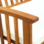 Banco de jardín con cojines 119 cm madera maciza de acacia de vidaXL, Bancos de jardín - Ref: Foro24-312132, Precio: 137,30 €...