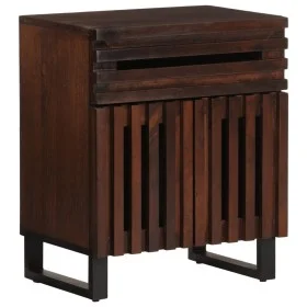 Mesita de noche madera maciza mango marrón 50x34x60 cm de , Mesitas de noche - Ref: Foro24-377494, Precio: 81,92 €, Descuento: %