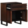 Mesita de noche madera maciza mango marrón 50x34x60 cm de , Mesitas de noche - Ref: Foro24-377494, Precio: 81,92 €, Descuento: %