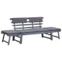 Banco de jardín con cojines 2 en 1 190 cm gris madera de acacia de vidaXL, Bancos de jardín - Ref: Foro24-312119, Precio: 298...