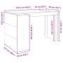 Escritorio de oficina madera ingeniería blanco 123,5x73,5x75 cm de , Escritorios - Ref: Foro24-847982, Precio: 100,62 €, Desc...