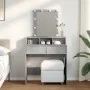 Tocador con luces LED gris hormigón 80x41x144,5 cm de , Tocadores para dormitorios - Ref: Foro24-848181, Precio: 116,28 €, De...