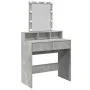 Tocador con luces LED gris hormigón 80x41x144,5 cm de , Tocadores para dormitorios - Ref: Foro24-848181, Precio: 116,28 €, De...