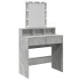 Tocador con luces LED gris hormigón 80x41x144,5 cm de , Tocadores para dormitorios - Ref: Foro24-848181, Precio: 111,97 €, De...