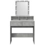 Tocador con luces LED gris hormigón 80x41x144,5 cm de , Tocadores para dormitorios - Ref: Foro24-848181, Precio: 111,97 €, De...