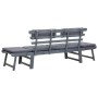 Banco de jardín con cojines 2 en 1 190 cm gris madera de acacia de vidaXL, Bancos de jardín - Ref: Foro24-312119, Precio: 298...