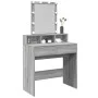 Tocador con luces LED color gris Sonoma 80x41x144,5 cm de , Tocadores para dormitorios - Ref: Foro24-848183, Precio: 112,18 €...