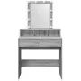 Tocador con luces LED color gris Sonoma 80x41x144,5 cm de , Tocadores para dormitorios - Ref: Foro24-848183, Precio: 112,18 €...