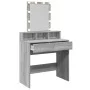 Tocador con luces LED color gris Sonoma 80x41x144,5 cm de , Tocadores para dormitorios - Ref: Foro24-848183, Precio: 112,18 €...