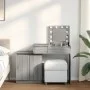 Tocador con luces LED gris sonoma 115x37x110,5 cm de , Tocadores para dormitorios - Ref: Foro24-848232, Precio: 120,56 €, Des...