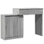 Tocador con luces LED gris sonoma 115x37x110,5 cm de , Tocadores para dormitorios - Ref: Foro24-848232, Precio: 120,56 €, Des...