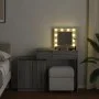 Tocador con luces LED gris sonoma 115x37x110,5 cm de , Tocadores para dormitorios - Ref: Foro24-848232, Precio: 120,56 €, Des...