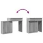 Tocador con luces LED gris sonoma 115x37x110,5 cm de , Tocadores para dormitorios - Ref: Foro24-848232, Precio: 120,56 €, Des...