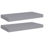 Estantes flotantes de pared 2 uds MDF gris 50x23x3,8 cm en Estanterías | Comprar online en Foru.es