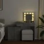 Tocador con luces LED gris hormigón 115x37x110,5 cm de , Tocadores para dormitorios - Ref: Foro24-848230, Precio: 121,25 €, D...