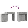 Tocador con luces LED gris hormigón 115x37x110,5 cm de , Tocadores para dormitorios - Ref: Foro24-848230, Precio: 123,41 €, D...
