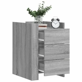 Mesita de noche madera de ingeniería gris Sonoma 45x50x65 cm de , Mesitas de noche - Ref: Foro24-848309, Precio: 90,64 €, Des...