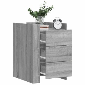 Mesita de noche madera de ingeniería gris Sonoma 45x50x65 cm de , Mesitas de noche - Ref: Foro24-848309, Precio: 93,79 €, Des...
