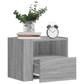 Mesita de noche de pared color gris Sonoma 45x30x35 cm de , Mesitas de noche - Ref: Foro24-848321, Precio: 40,20 €, Descuento: %