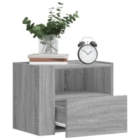 Mesita de noche de pared color gris Sonoma 45x30x35 cm by , Nightstands - Ref: Foro24-848321, Price: 39,69 €, Discount: %