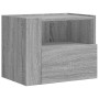 Mesita de noche de pared color gris Sonoma 45x30x35 cm de , Mesitas de noche - Ref: Foro24-848321, Precio: 40,20 €, Descuento: %