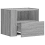 Mesita de noche de pared color gris Sonoma 45x30x35 cm de , Mesitas de noche - Ref: Foro24-848321, Precio: 39,69 €, Descuento: %