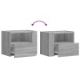 Mesita de noche de pared color gris Sonoma 45x30x35 cm de , Mesitas de noche - Ref: Foro24-848321, Precio: 40,20 €, Descuento: %