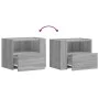 Mesita de noche de pared color gris Sonoma 45x30x35 cm de , Mesitas de noche - Ref: Foro24-848321, Precio: 39,69 €, Descuento: %
