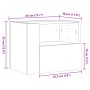 Mesita de noche de pared color gris Sonoma 45x30x35 cm de , Mesitas de noche - Ref: Foro24-848321, Precio: 40,20 €, Descuento: %