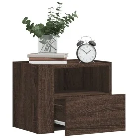 Mesita de noche de pared marrón roble 45x30x35 cm by , Nightstands - Ref: Foro24-848323, Price: 39,69 €, Discount: %