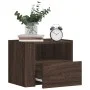 Mesita de noche de pared marrón roble 45x30x35 cm by , Nightstands - Ref: Foro24-848323, Price: 39,69 €, Discount: %