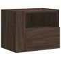 Mesita de noche de pared marrón roble 45x30x35 cm by , Nightstands - Ref: Foro24-848323, Price: 39,69 €, Discount: %