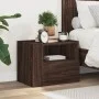 Mesita de noche de pared marrón roble 45x30x35 cm by , Nightstands - Ref: Foro24-848323, Price: 39,69 €, Discount: %
