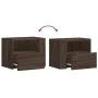 Mesita de noche de pared marrón roble 45x30x35 cm by , Nightstands - Ref: Foro24-848323, Price: 39,69 €, Discount: %