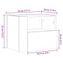Mesita de noche de pared marrón roble 45x30x35 cm de , Mesitas de noche - Ref: Foro24-848323, Precio: 40,20 €, Descuento: %