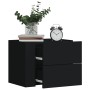 Mesitas de noche de pared 2 unidades negra 45x30x35 cm de , Mesitas de noche - Ref: Foro24-848328, Precio: 75,92 €, Descuento: %