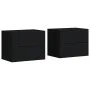 Mesitas de noche de pared 2 unidades negra 45x30x35 cm by , Nightstands - Ref: Foro24-848328, Price: 74,95 €, Discount: %