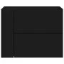 Mesitas de noche de pared 2 unidades negra 45x30x35 cm by , Nightstands - Ref: Foro24-848328, Price: 74,95 €, Discount: %