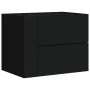 Mesitas de noche de pared 2 unidades negra 45x30x35 cm by , Nightstands - Ref: Foro24-848328, Price: 74,95 €, Discount: %