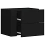 Mesitas de noche de pared 2 unidades negra 45x30x35 cm by , Nightstands - Ref: Foro24-848328, Price: 74,95 €, Discount: %