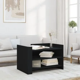Mesa de centro madera de ingeniería negra 80x50x50 cm by , Coffee table - Ref: Foro24-848340, Price: 61,71 €, Discount: %