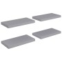 Estantes flotantes de pared 4 uds MDF gris 50x23x3,8 cm en Estanterías | Comprar online en Foru.es