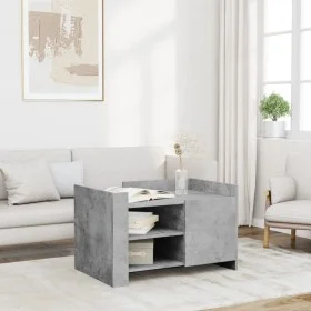 Mesa de centro madera de ingeniería gris hormigón 80x50x50 cm de , Mesas de centro - Ref: Foro24-848356, Precio: 65,81 €, Des...