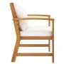 Sillas de jardín con cojín crema 2 uds madera maciza de acacia de vidaXL, Sillas de jardín - Ref: Foro24-311831, Precio: 216,...