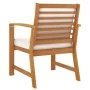 Sillas de jardín con cojín crema 2 uds madera maciza de acacia de vidaXL, Sillas de jardín - Ref: Foro24-311831, Precio: 216,...