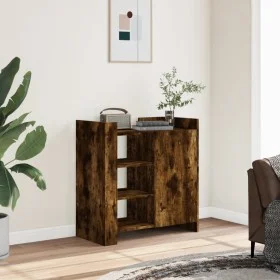 Aparador de madera de ingeniería roble ahumado 73,5x35x75 cm by , Sideboards - Ref: Foro24-848406, Price: 72,37 €, Discount: %