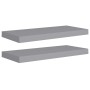 Estante flotante pared 2 uds gris MDF 60x23,5x3,8 cm en Estanterías | Comprar online en Foru.es